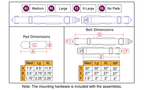 Stealth Lap Belts, Q-Captains Seat