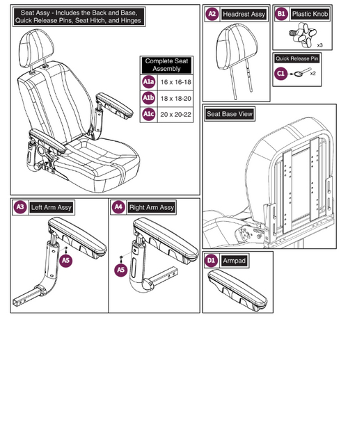 Captain Seat - 16",18",20"