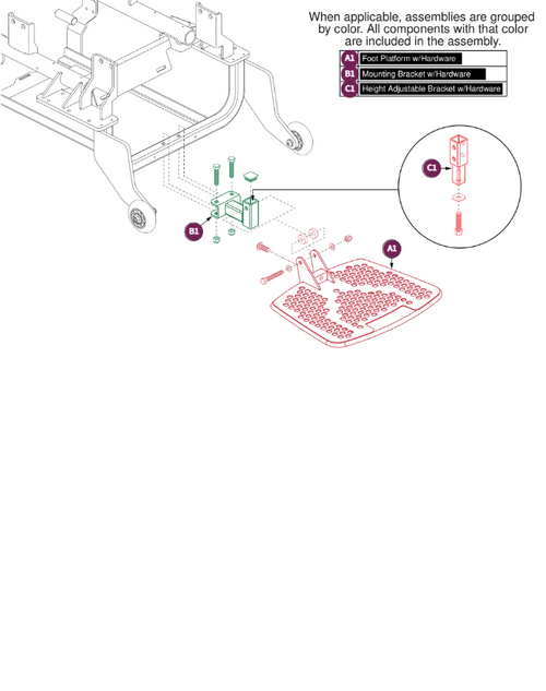 Foot Platform Assy. Elite 14