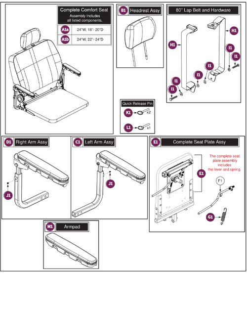 HD Solid Seat Pan,Hi-back,115°,18-20W w/Pride Logo