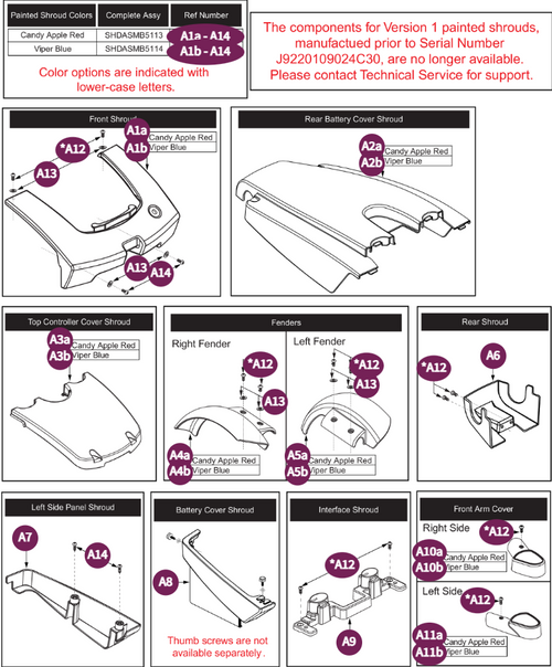 Shroud Assy,VR2, Painted Select 6 Series