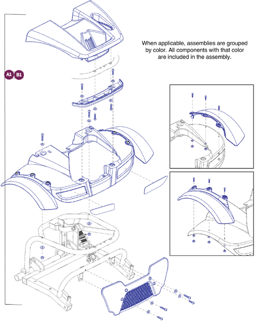 Rear Shroud Assy, Victory Sport, S710DXW