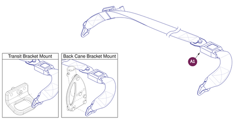 Occupied Transit Lap Belt, TRU Balance® 3/4