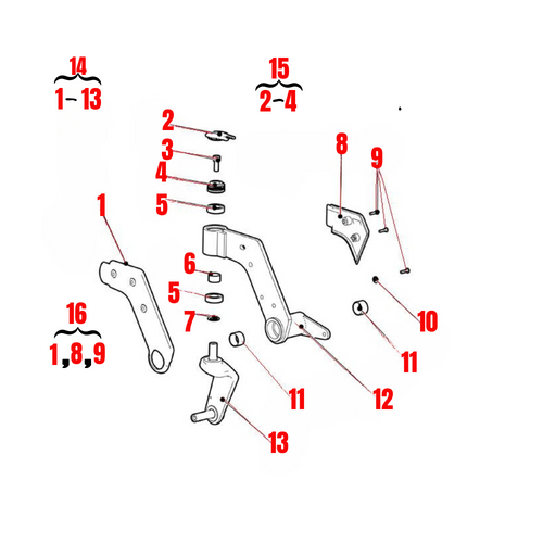 M3 Swing Arm Rear Right