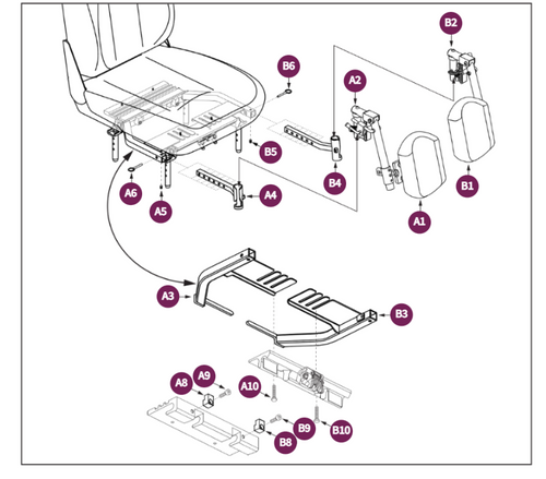 Style #12 ELRs w/Resid Limb Support,Univ Seat