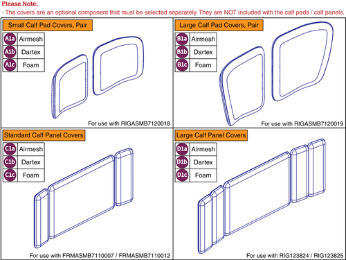 AFP/Center Mount Calf Pad & Calf Panel Covers