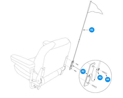 Flag Assembly - Universal Hinge Mount