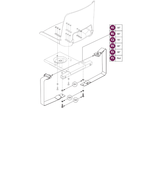 Lap Belt Assembly - Molded Plastic Seat