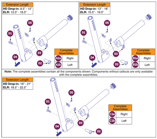 Angle Adj LowerLegrest,Lg 6"W footplate)#7&#12
