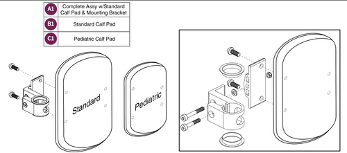 Style#12 ELR Calf Pad Assy's Standard