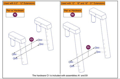 HD Drop-in 80° Upper Legrest
