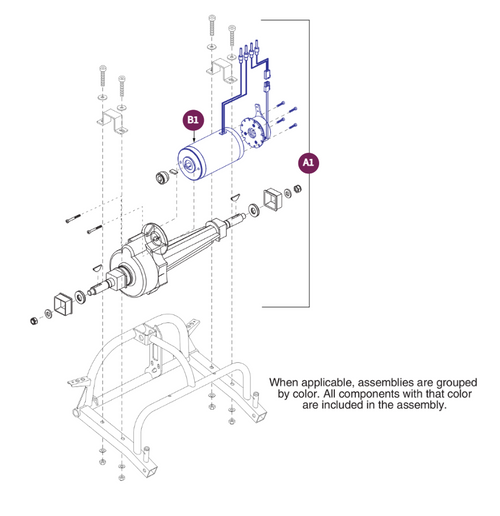 Drive Assembly, GoGo Sport / Elite Traveller Plus