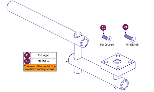 Retract 4 Swing-away Joystick Bracket for Curtis