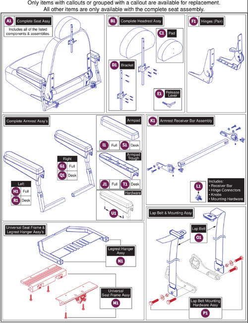 22"Wx20"-22"D FoldFlat Hi-Back,115° Ltd. Recl