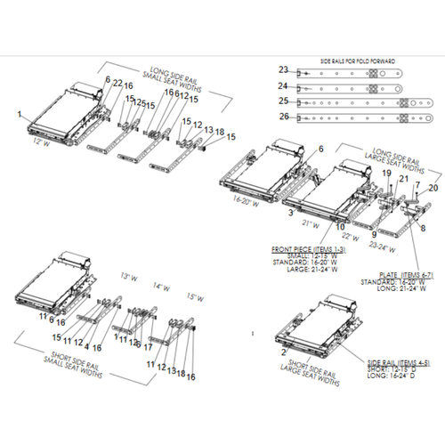 Seat Unit Ancilliary Parts