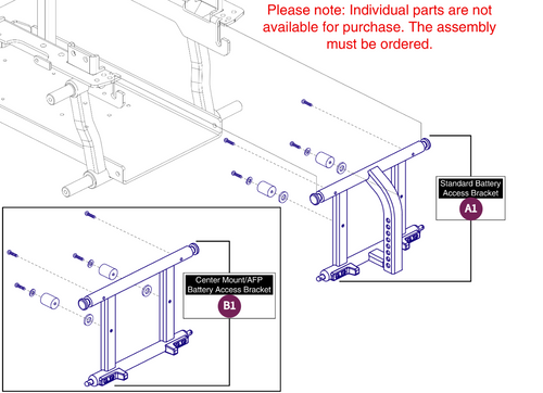 Power Seat(Ped Actuator)Battery Acc Brackets,Edge