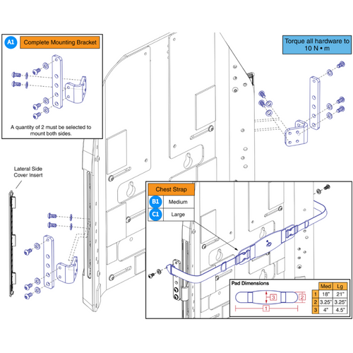 Stealth Chest Straps & Mount,TB3