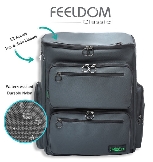 Feeldom CLASSIC Wheelchair Bag- LARGE-Charcoal Gray