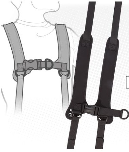 Stealth Posture Support H-Style Harness Strucuted Pull Down_Pic 1