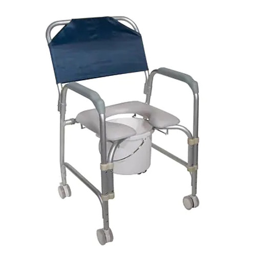 Drive Medical Aluminum Shower Chair and Commode with Casters6