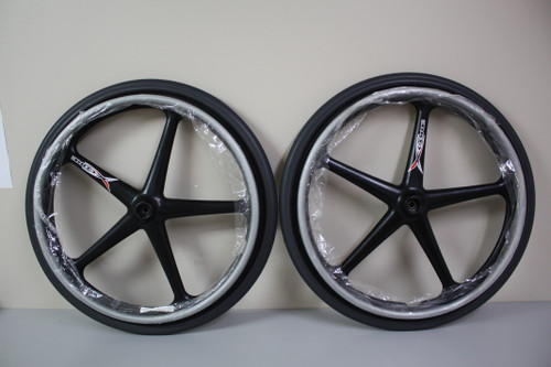 24" X-Core wheels with Aluminum Hand Rim and Full Poly Tire
