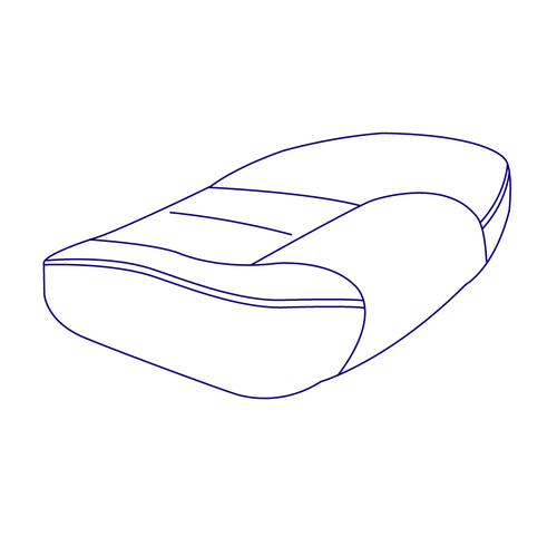 SEAT BASE,BLACK,VINYL,26"W,22"D,DLX CONTOUR