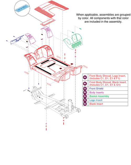 Frt Shroud, 4 Wheel, V2, GoGo Elite Traveller Plus