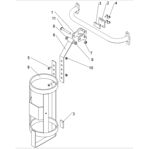 ARTICULATED OXYGEN BOTTLE HOLDER MPS