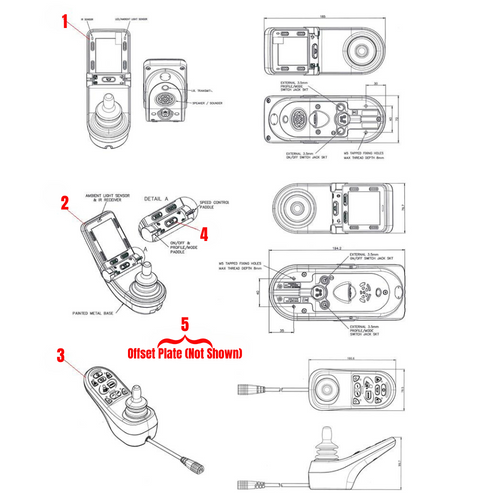 Permobil JSM and LED JSM Joysticks