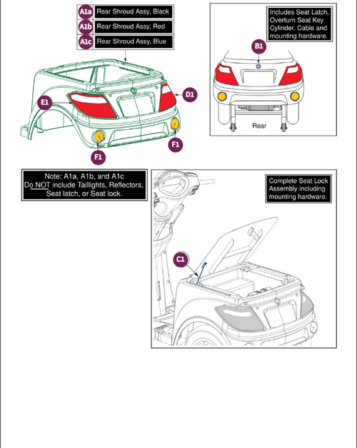 Rear Shroud Assy, BAJA Raptor 2, 4WHEEL