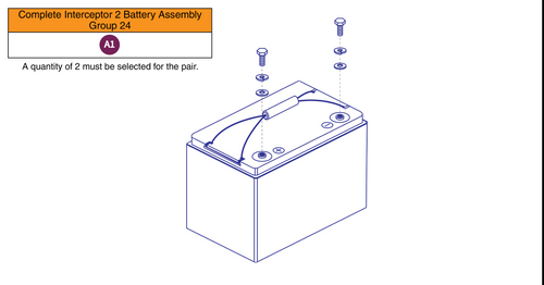 Group 24 Battery Assy, Interceptor 2