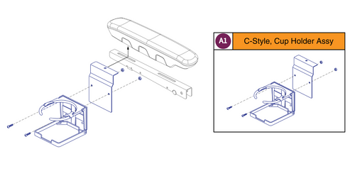Style C Cup Hldr-Molded Comfort Seat Armpads