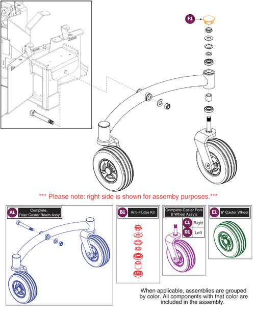 Rear Articulating Beam, Jazzy Air 2