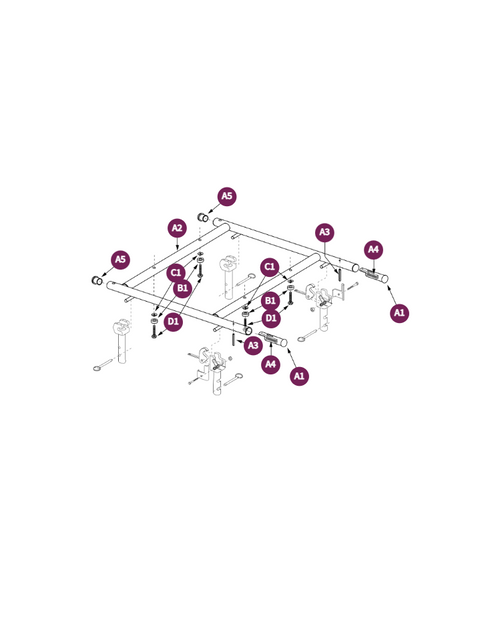HFrame-Recl Seat-HFrame Plunger w/hardware 16-18W