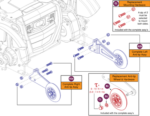 Anti-tip Assembly, 4Front2