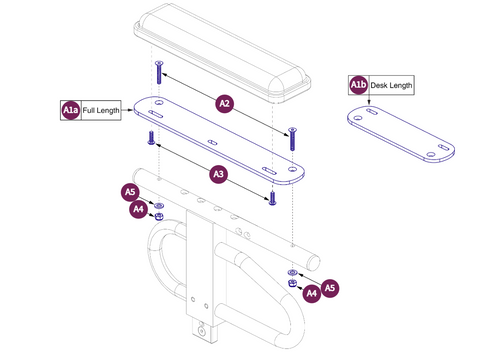 Gel Armpad Tubular Mounting Assy