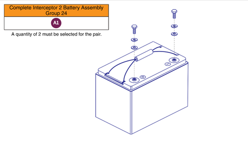 Group 24 Battery Assembly, Interceptor 2