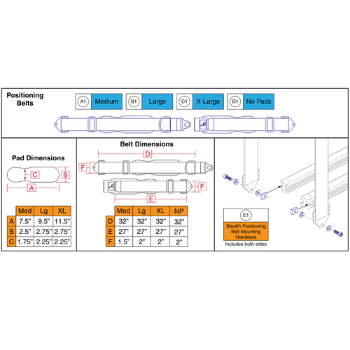 Stealth Lap Belts, Q-Captains Seat