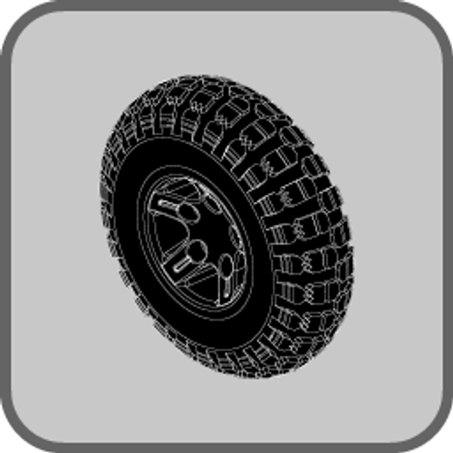 5-Spoke, 14" x 4" Drive Wheels (Knobby Tire)