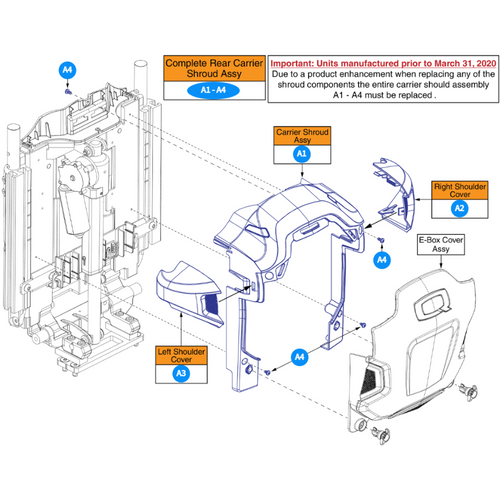 Carrier Shroud Assy, TB3 Redesigned Back