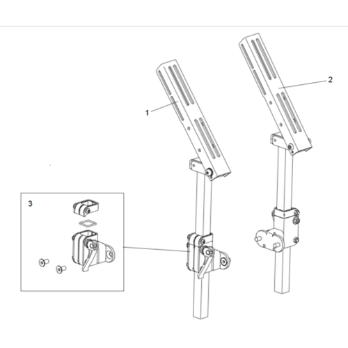 FLIP UP STANDARD ARMS