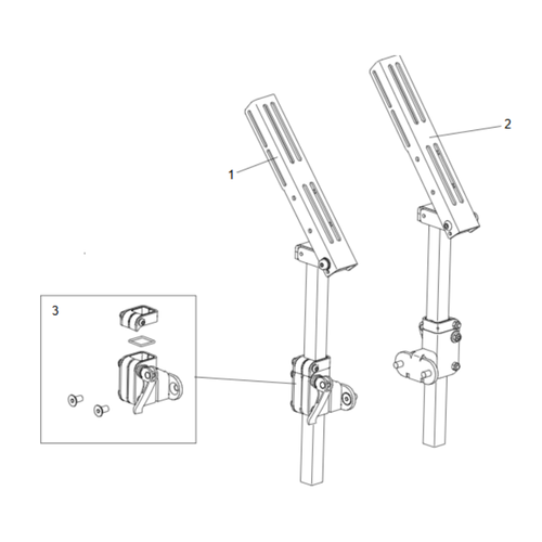 FLIP UP STANDARD ARMS