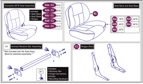 26"W Medium-Back Vinyl, DLX Contour