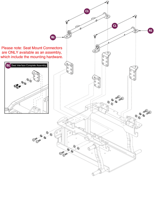 Trapeze Bars & L-Bracket Interface, Jazzy 600 ES