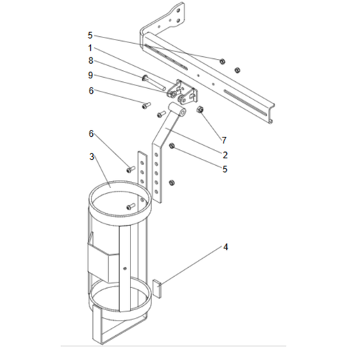 Articulated Oxygen Bottle Holder Rehab