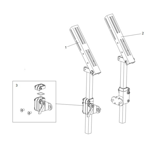 Flip Up Standard Arms