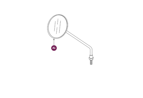 Rear View Mirror - Delta Tiller