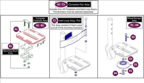 Angle Adj Foot Plate, 5"x 6" - Style#8 Swing-away