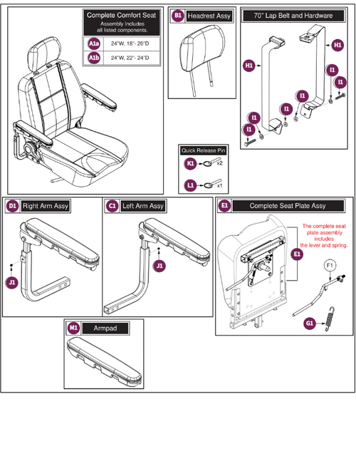 HD Captain Seat,Hi-Back,115°,18-24W,w/Pride Logo