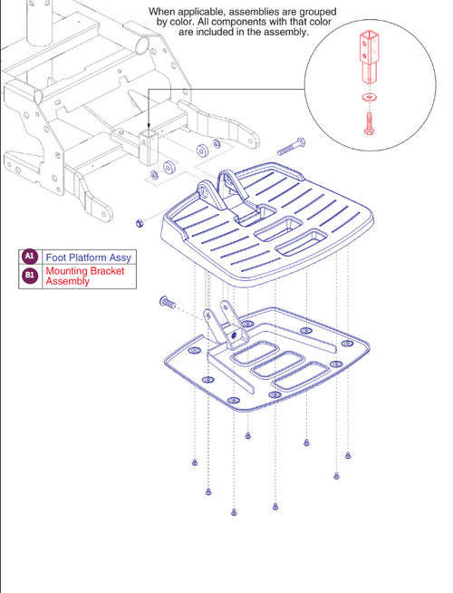 Footplate Assy, For S/N begining w/ JB1 or JB3